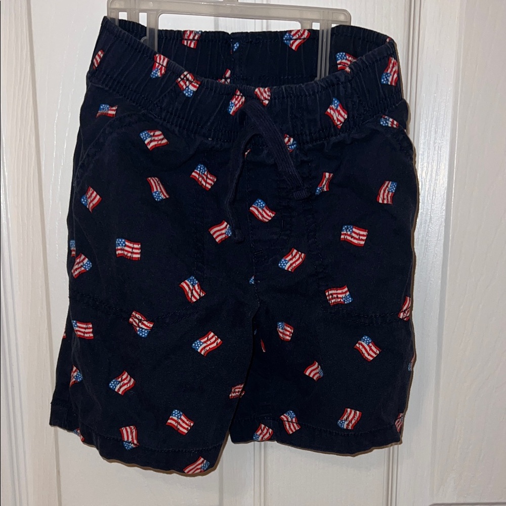 Jumping Beans Dark Blue Shorts with Flag Design
